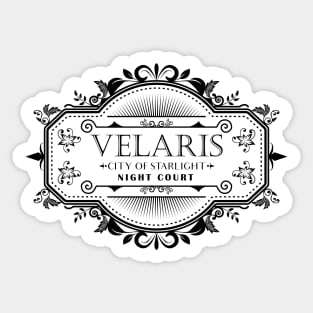 Velaris City Of Starlight Night Court Acotar SJM Merch Retro Vintage Bookish Fantasy Book Lover Sticker